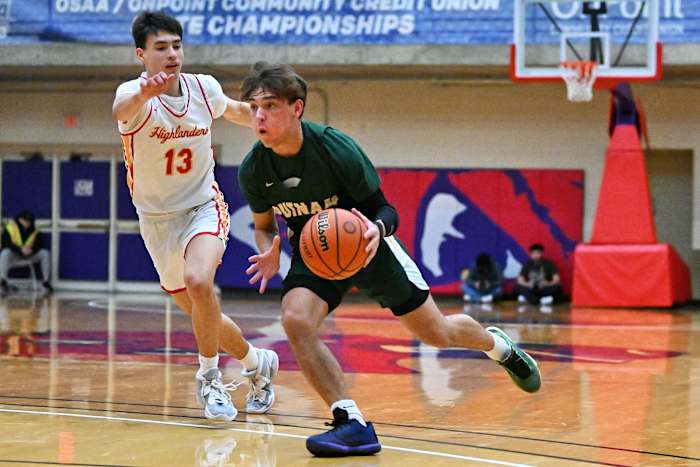 a Putnam North Eugene 5A Oregon boys basketball quarterfinal 2024 Leon Neuschwander 25